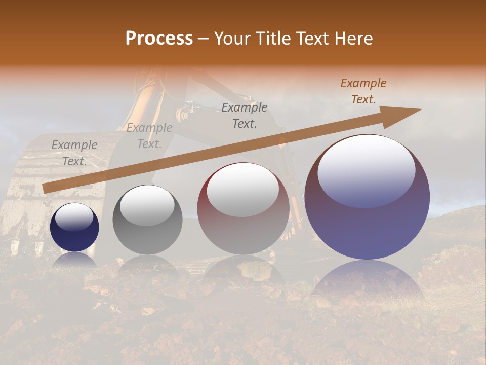 Tractor Ground Scoop PowerPoint Template