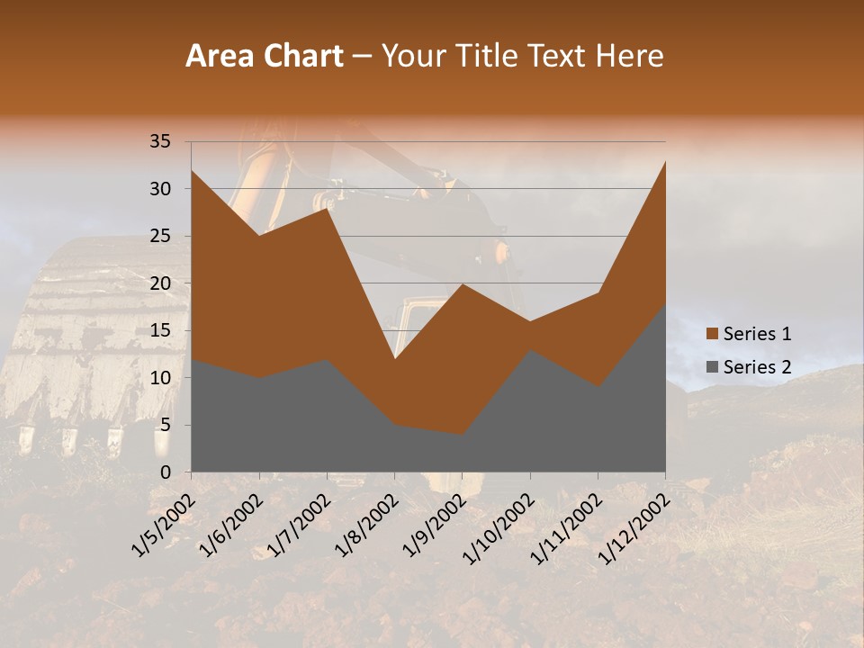 Tractor Ground Scoop PowerPoint Template