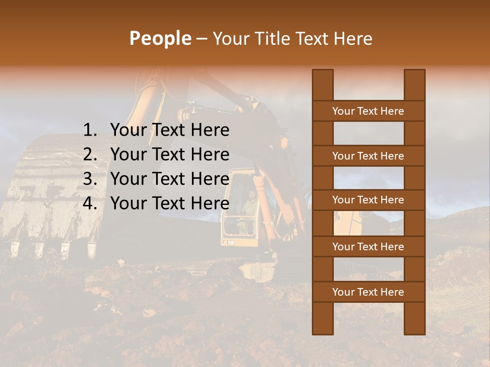 Tractor Ground Scoop PowerPoint Template