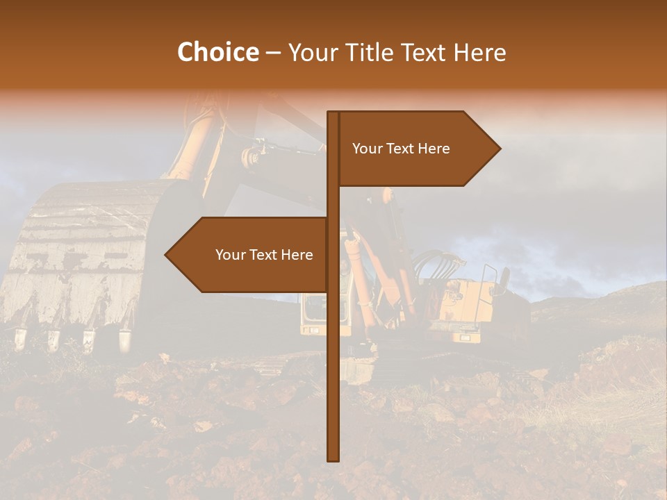Tractor Ground Scoop PowerPoint Template