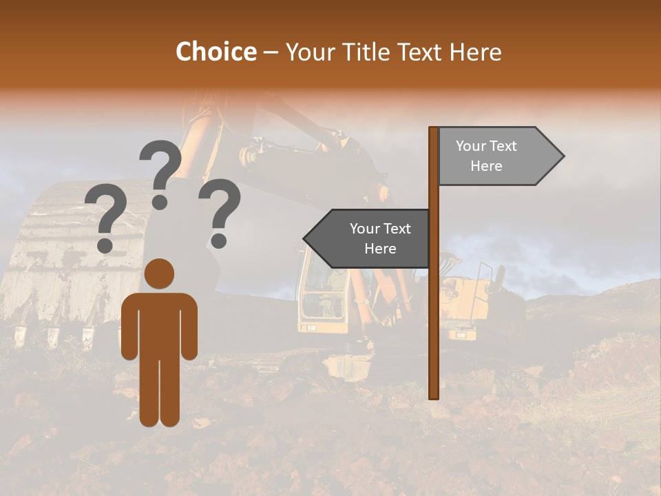 Tractor Ground Scoop PowerPoint Template