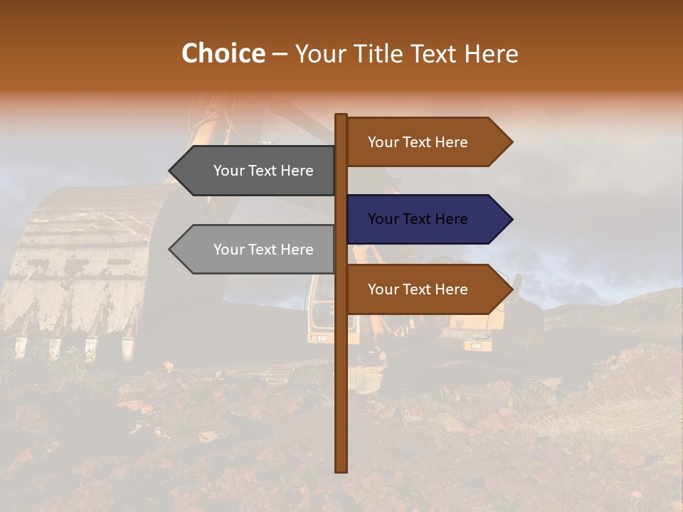 Tractor Ground Scoop PowerPoint Template