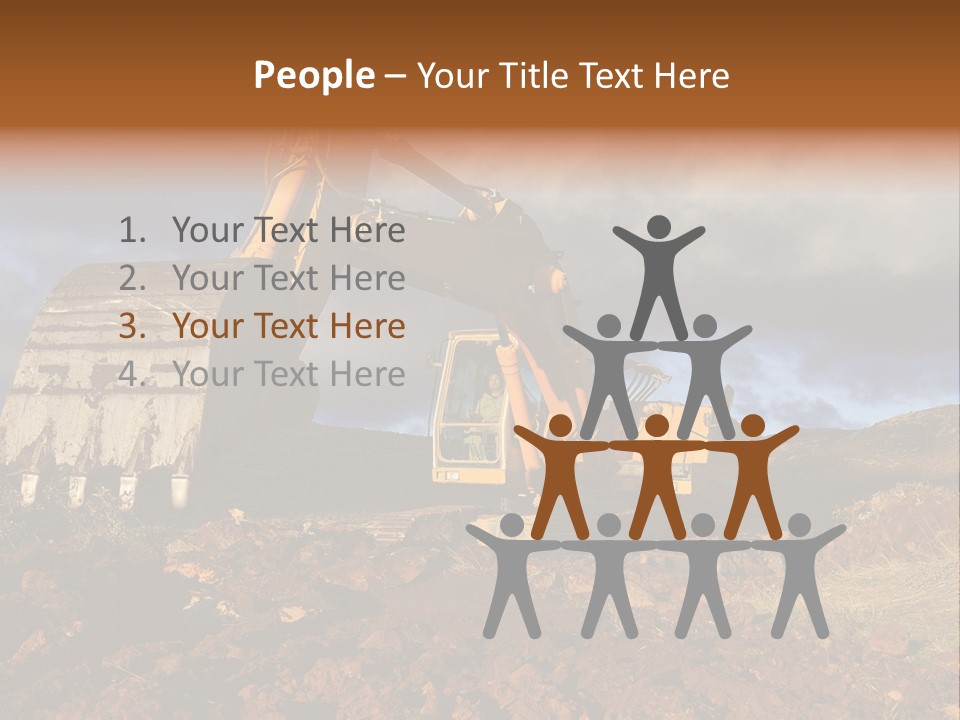 Tractor Ground Scoop PowerPoint Template