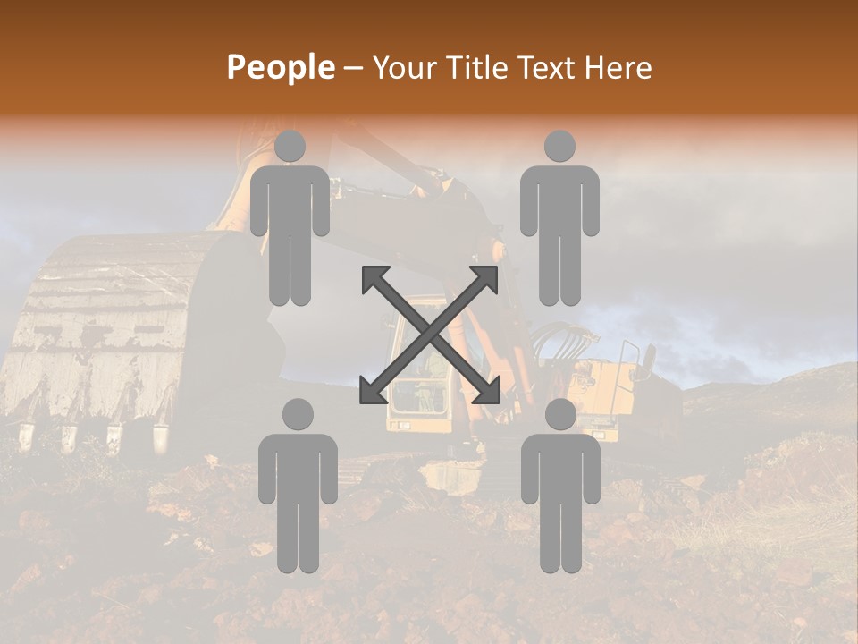 Tractor Ground Scoop PowerPoint Template