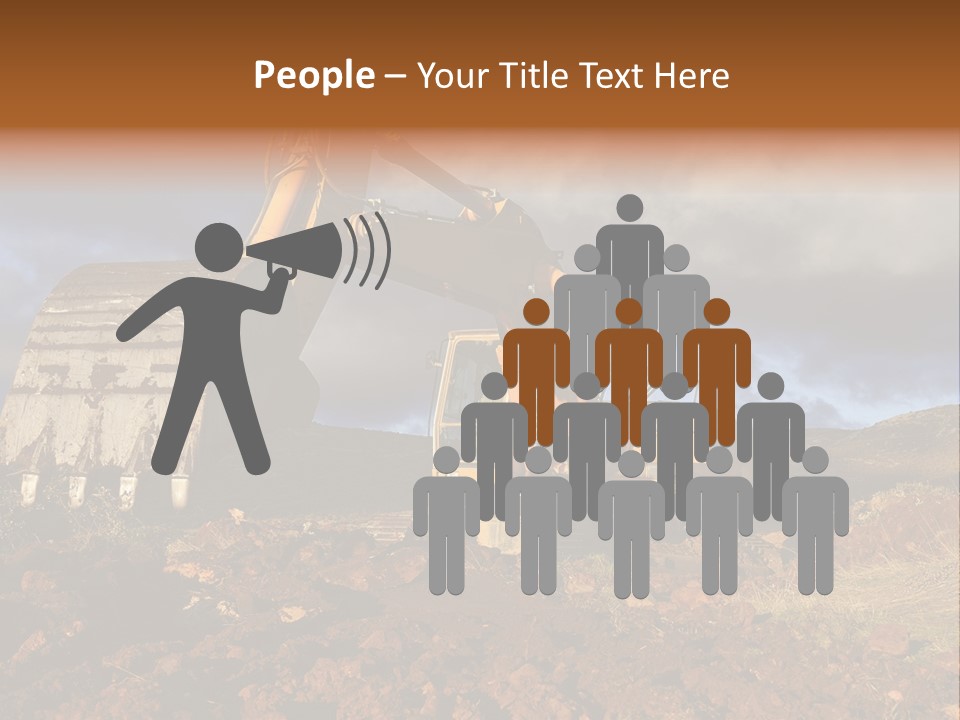 Tractor Ground Scoop PowerPoint Template