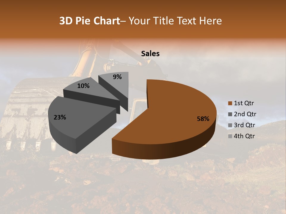 Tractor Ground Scoop PowerPoint Template
