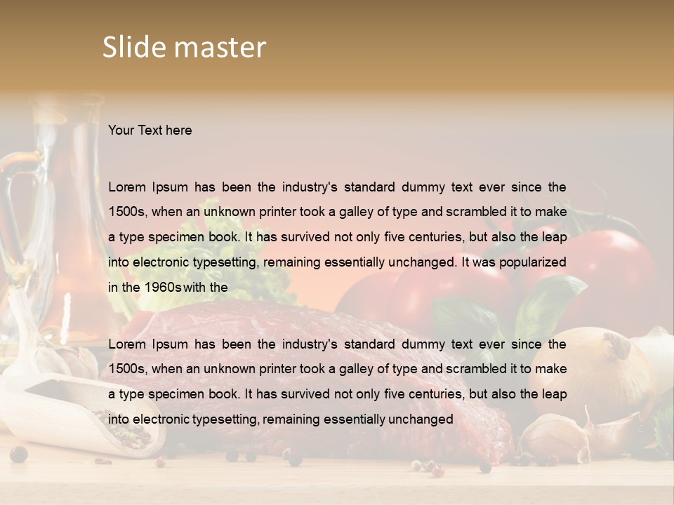 Veal Orange Dinner PowerPoint Template