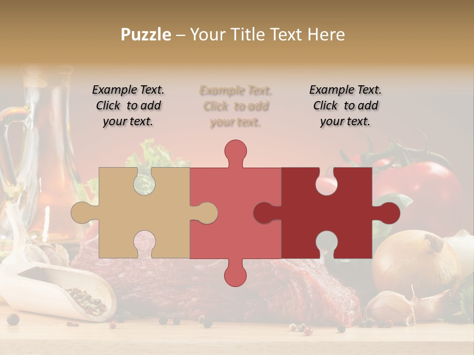 Veal Orange Dinner PowerPoint Template