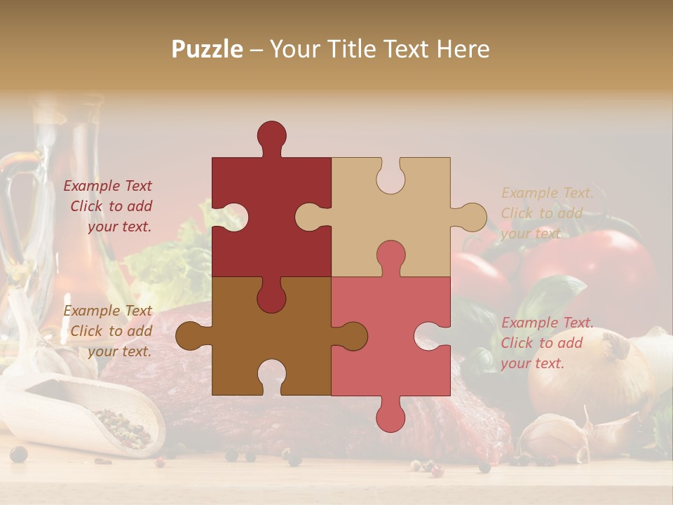 Veal Orange Dinner PowerPoint Template