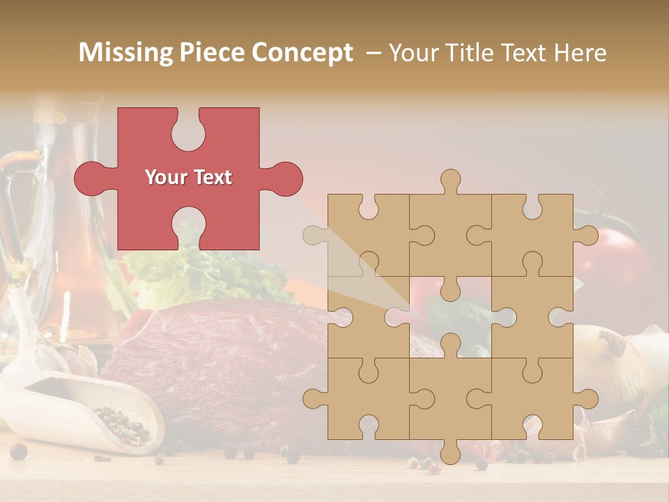 Veal Orange Dinner PowerPoint Template