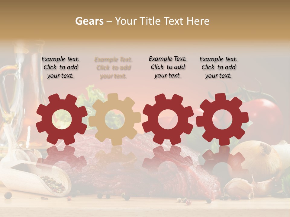 Veal Orange Dinner PowerPoint Template