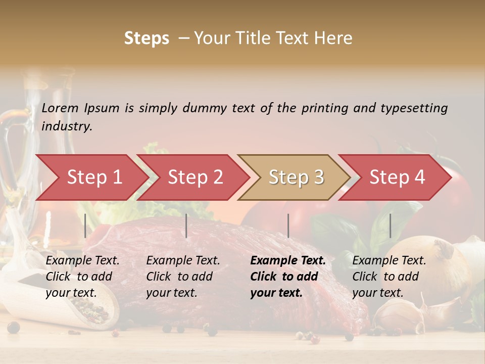 Veal Orange Dinner PowerPoint Template