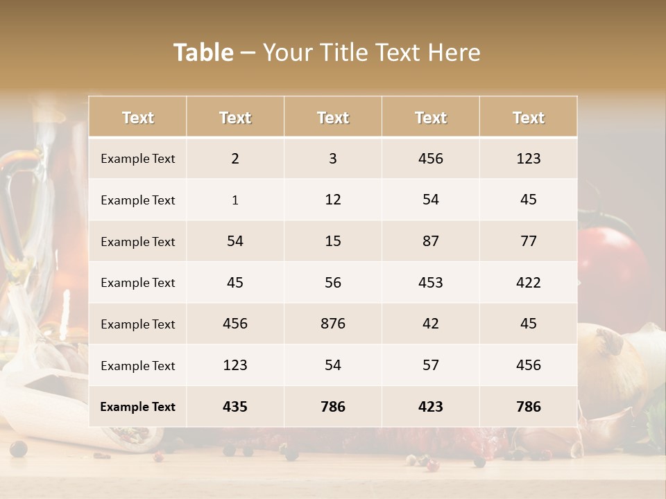 Veal Orange Dinner PowerPoint Template