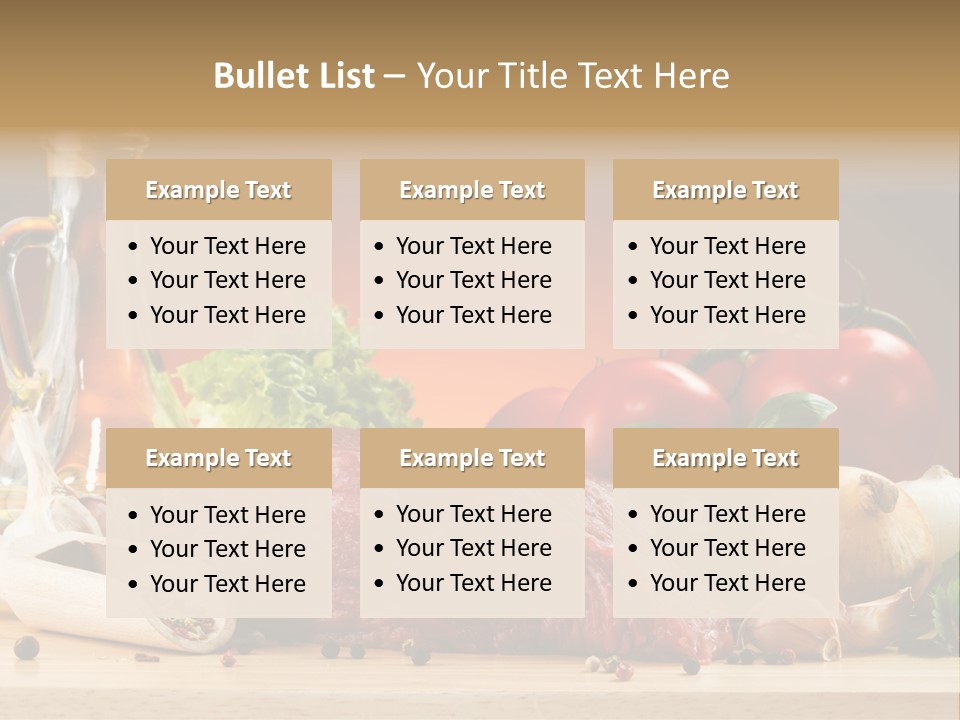 Veal Orange Dinner PowerPoint Template