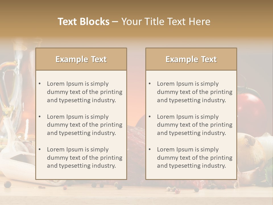 Veal Orange Dinner PowerPoint Template