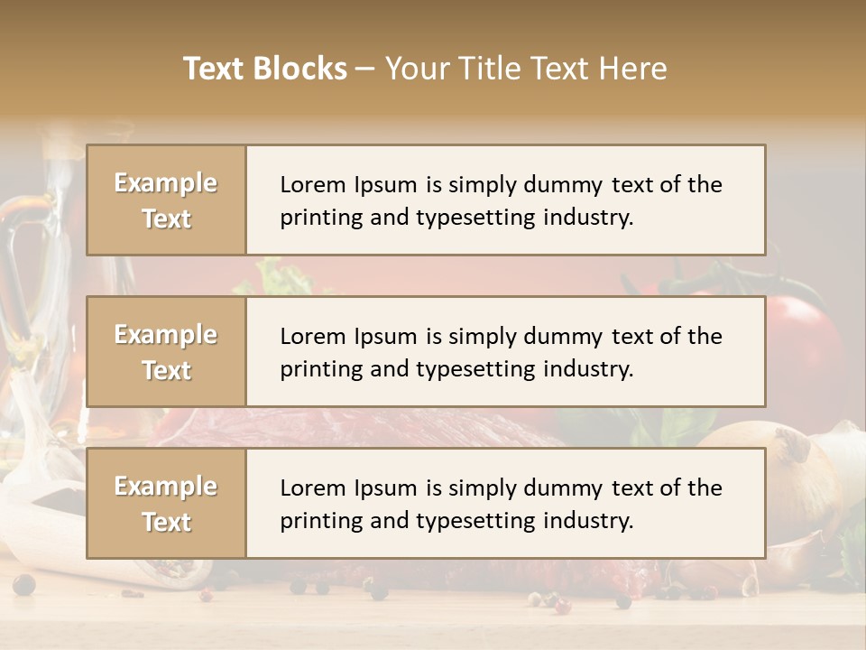 Veal Orange Dinner PowerPoint Template