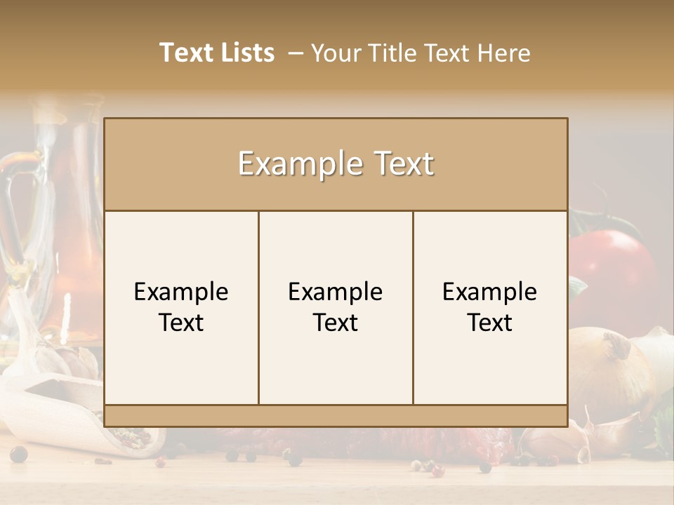 Veal Orange Dinner PowerPoint Template
