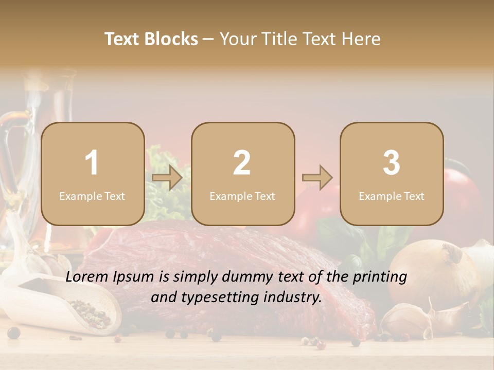 Veal Orange Dinner PowerPoint Template