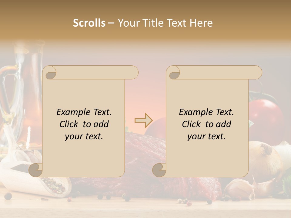 Veal Orange Dinner PowerPoint Template