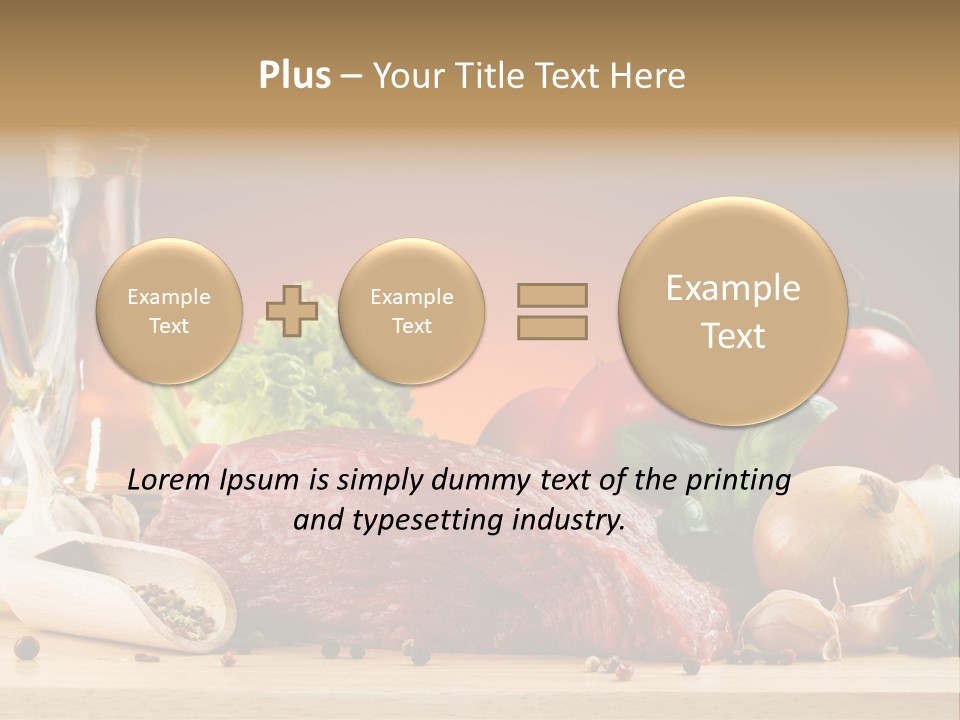 Veal Orange Dinner PowerPoint Template