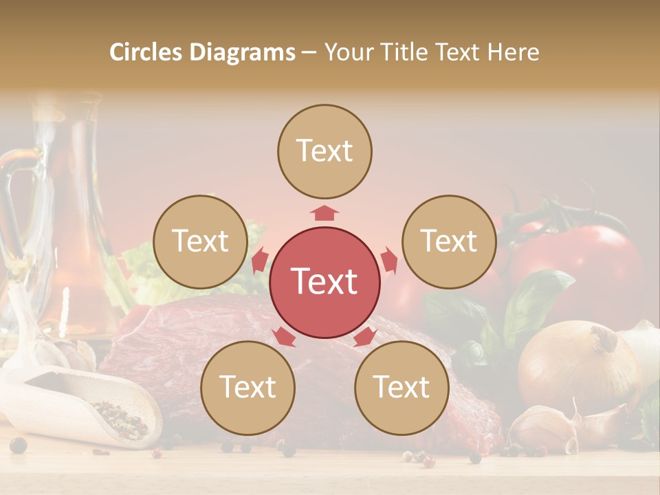 Veal Orange Dinner PowerPoint Template