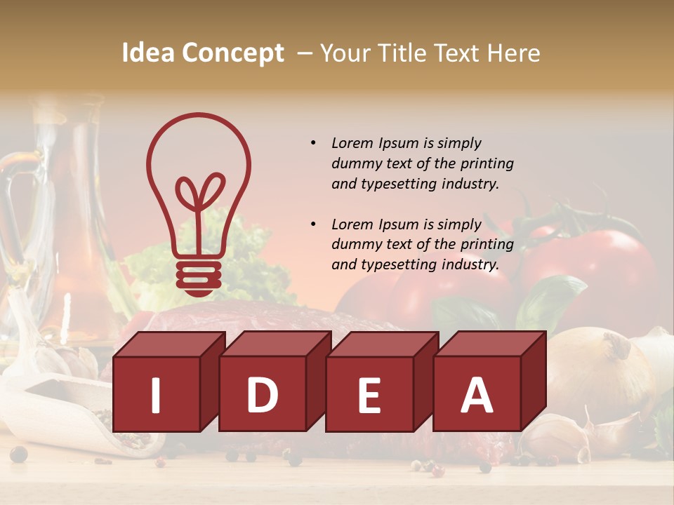 Veal Orange Dinner PowerPoint Template