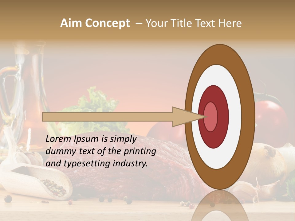 Veal Orange Dinner PowerPoint Template