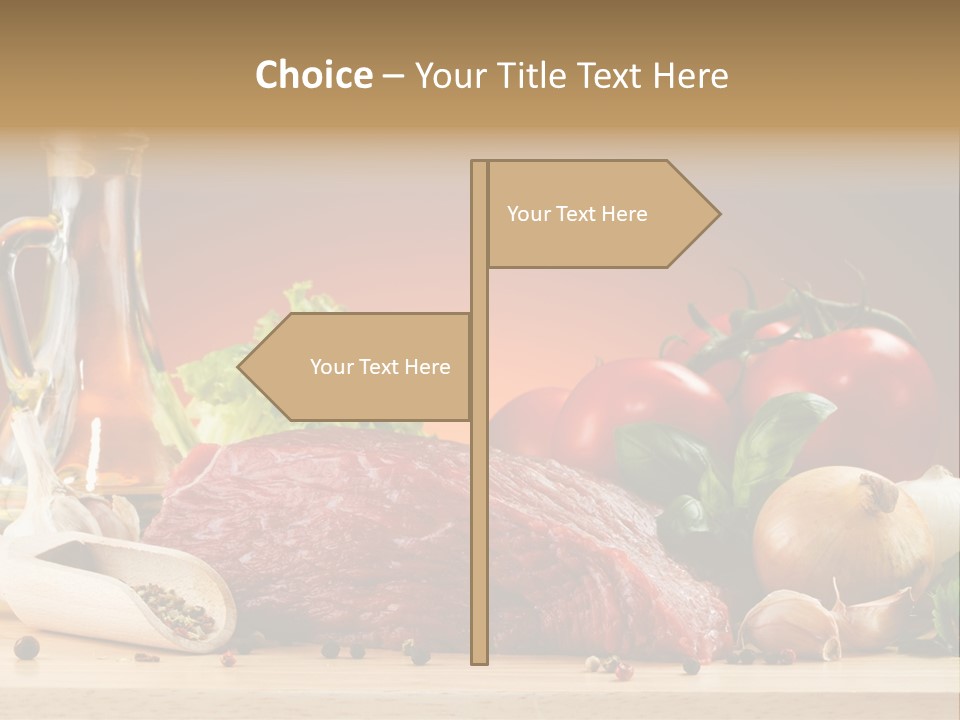 Veal Orange Dinner PowerPoint Template