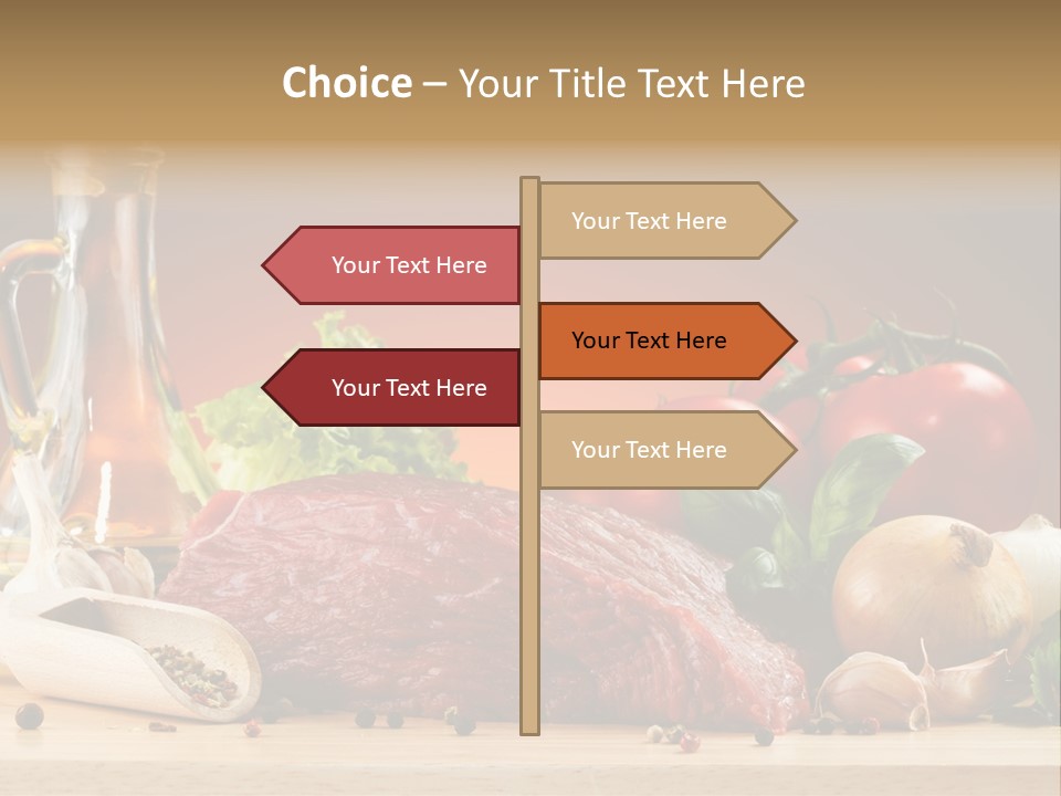 Veal Orange Dinner PowerPoint Template