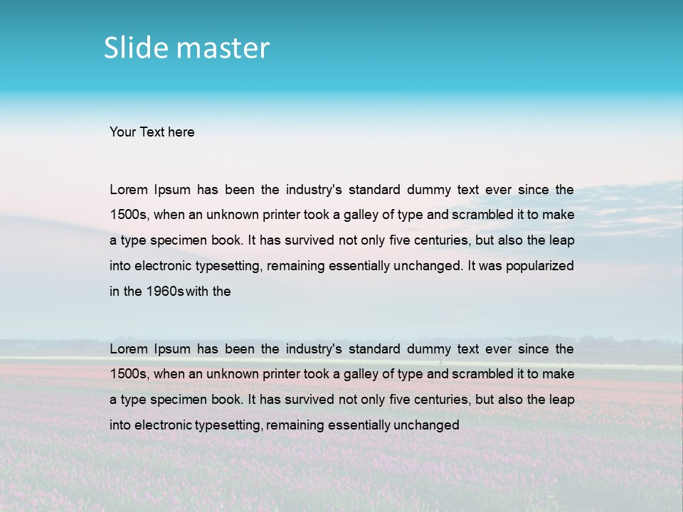 Flower Flower Bed Natural PowerPoint Template