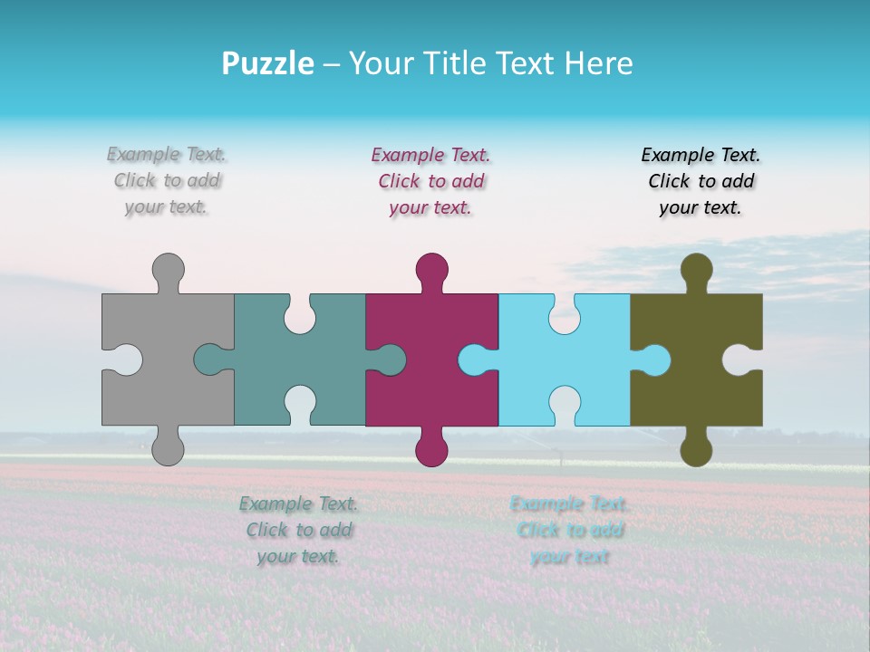 Flower Flower Bed Natural PowerPoint Template