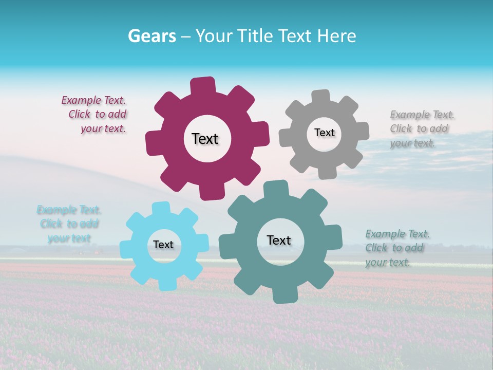 Flower Flower Bed Natural PowerPoint Template