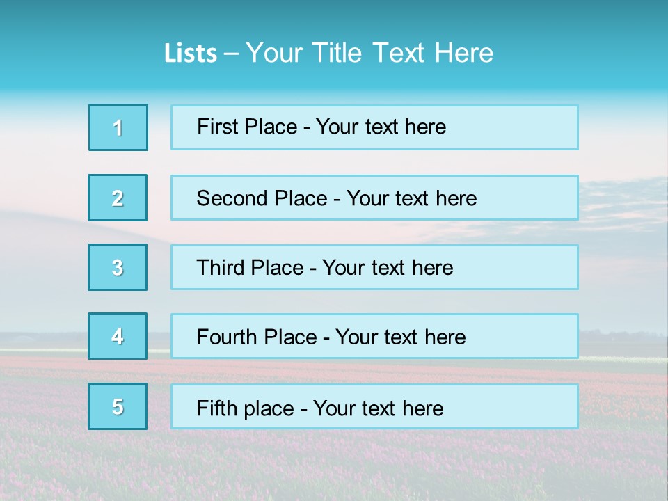 Flower Flower Bed Natural PowerPoint Template