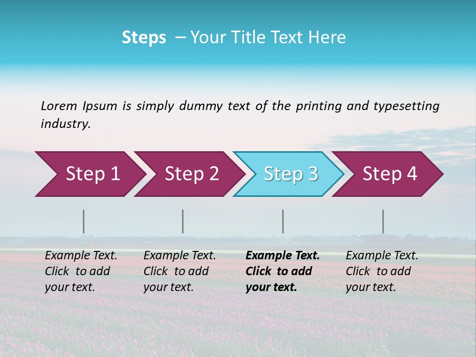 Flower Flower Bed Natural PowerPoint Template