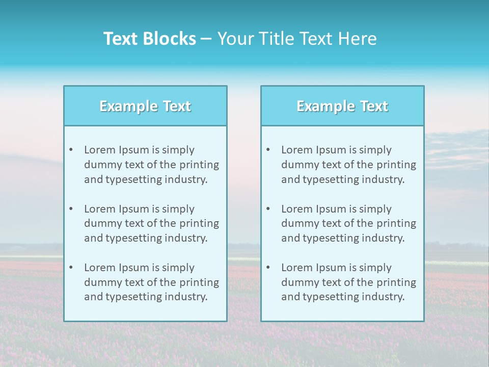 Flower Flower Bed Natural PowerPoint Template