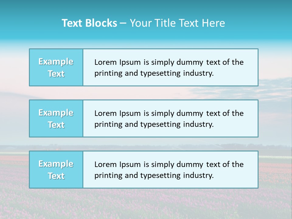 Flower Flower Bed Natural PowerPoint Template