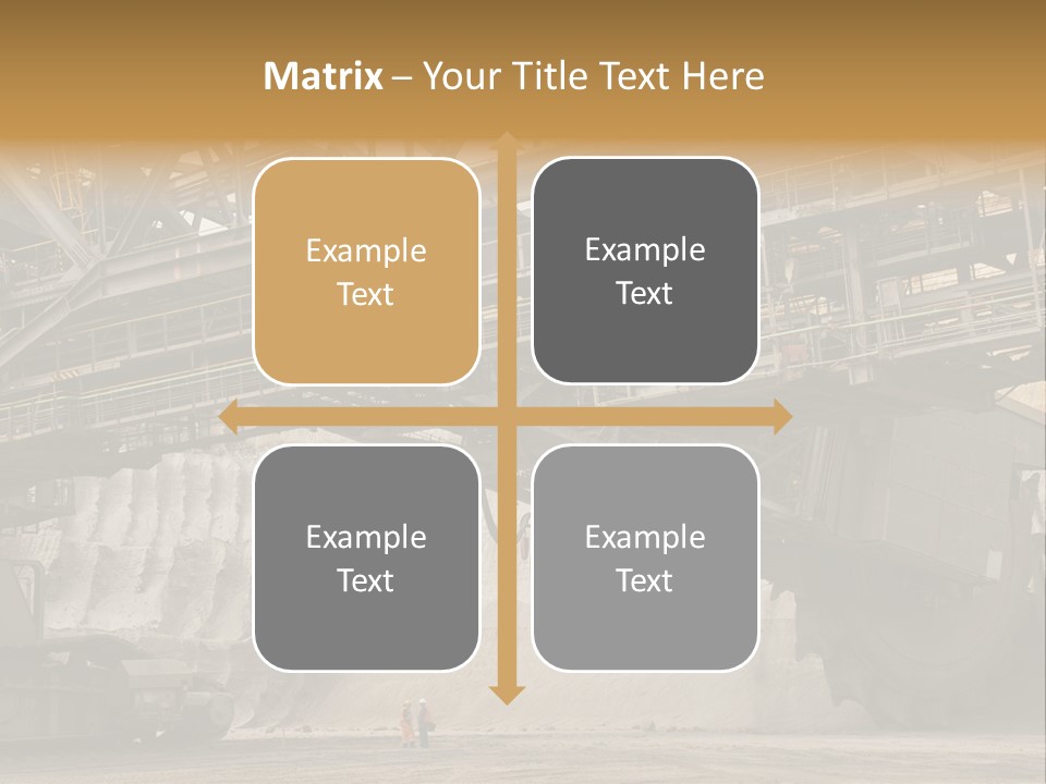 Open Pit Caterpillar Track Tagebau PowerPoint Template