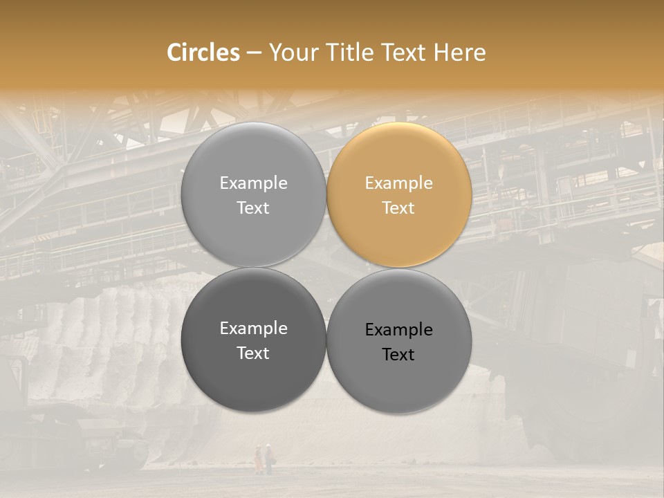 Open Pit Caterpillar Track Tagebau PowerPoint Template