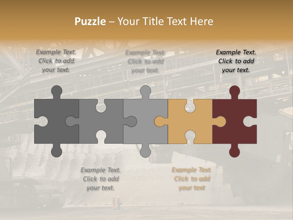 Open Pit Caterpillar Track Tagebau PowerPoint Template