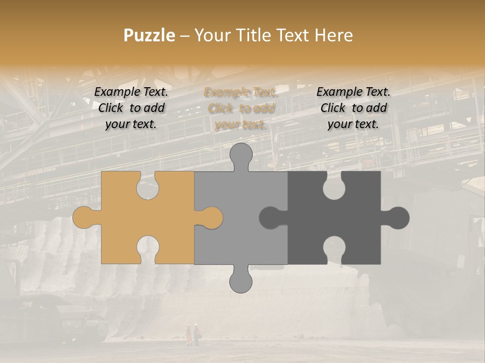 Open Pit Caterpillar Track Tagebau PowerPoint Template