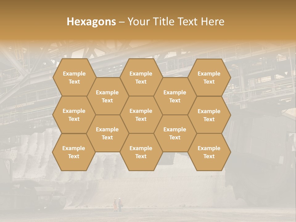 Open Pit Caterpillar Track Tagebau PowerPoint Template