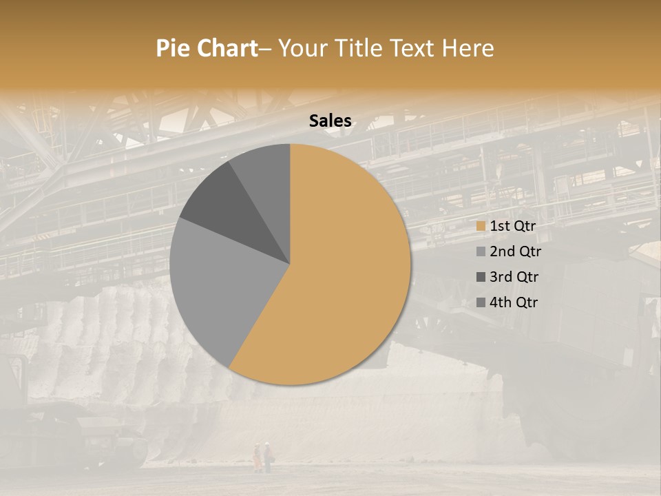Open Pit Caterpillar Track Tagebau PowerPoint Template