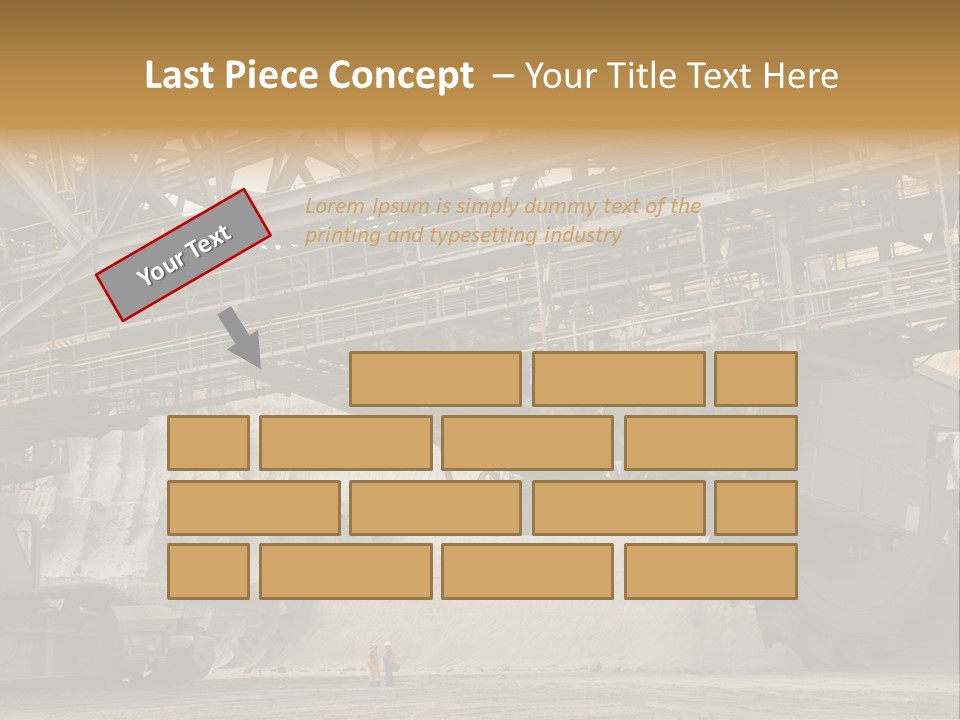 Open Pit Caterpillar Track Tagebau PowerPoint Template