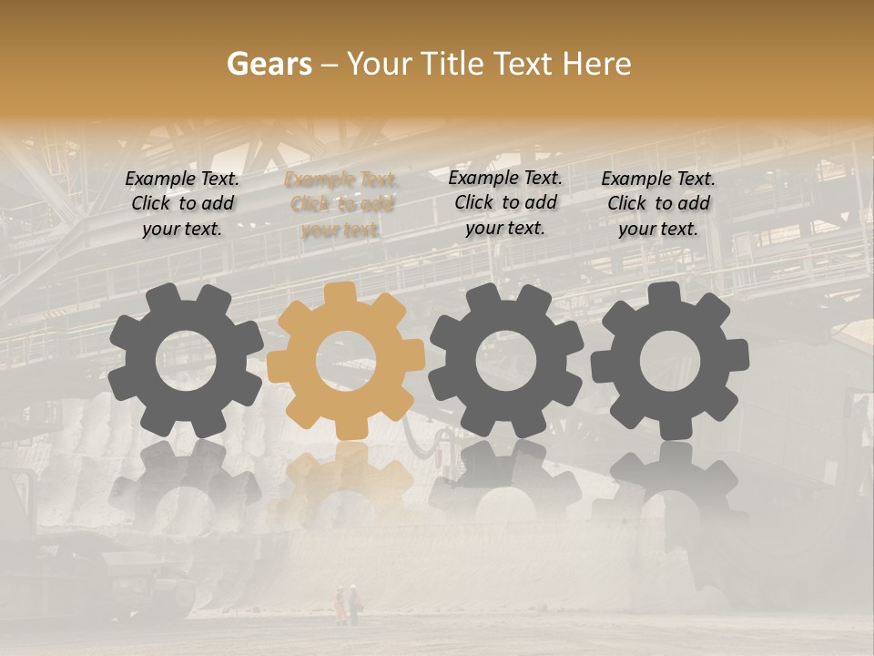 Open Pit Caterpillar Track Tagebau PowerPoint Template