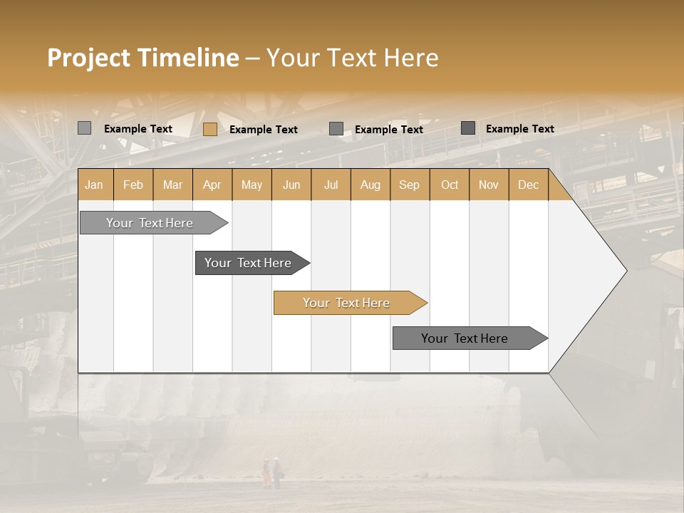 Open Pit Caterpillar Track Tagebau PowerPoint Template