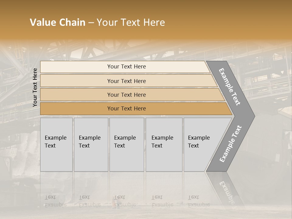 Open Pit Caterpillar Track Tagebau PowerPoint Template