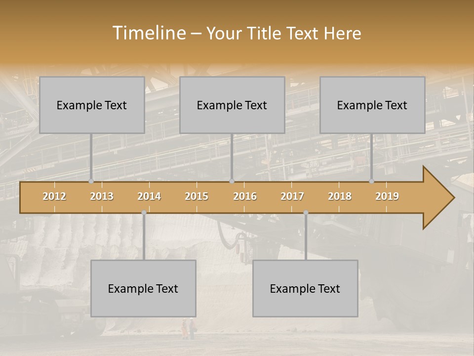Open Pit Caterpillar Track Tagebau PowerPoint Template