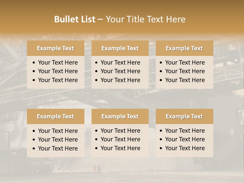 Open Pit Caterpillar Track Tagebau PowerPoint Template