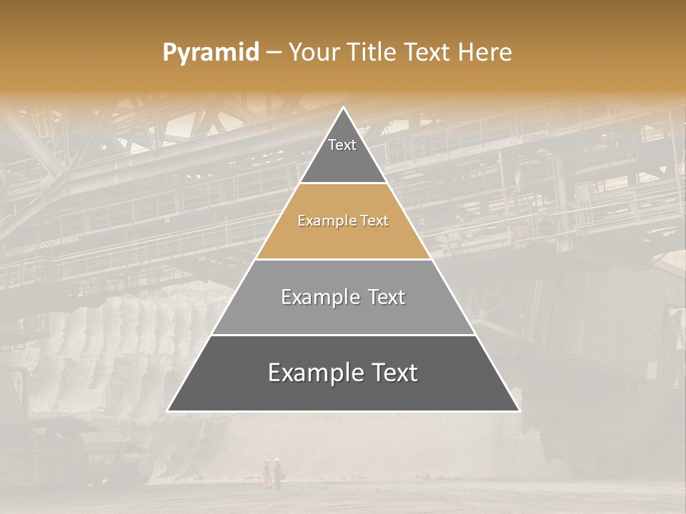 Open Pit Caterpillar Track Tagebau PowerPoint Template