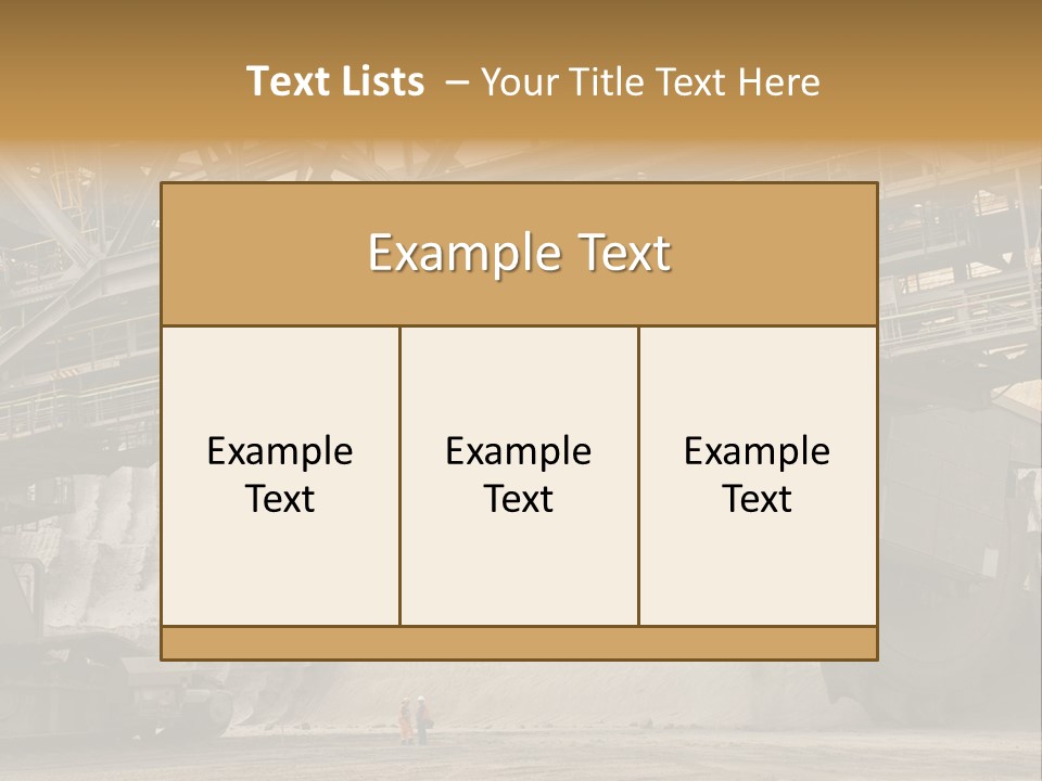Open Pit Caterpillar Track Tagebau PowerPoint Template